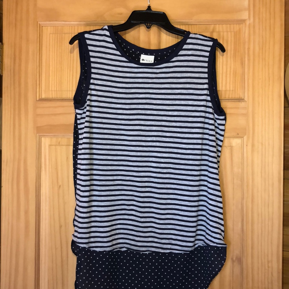 Navy blue and gray tank top